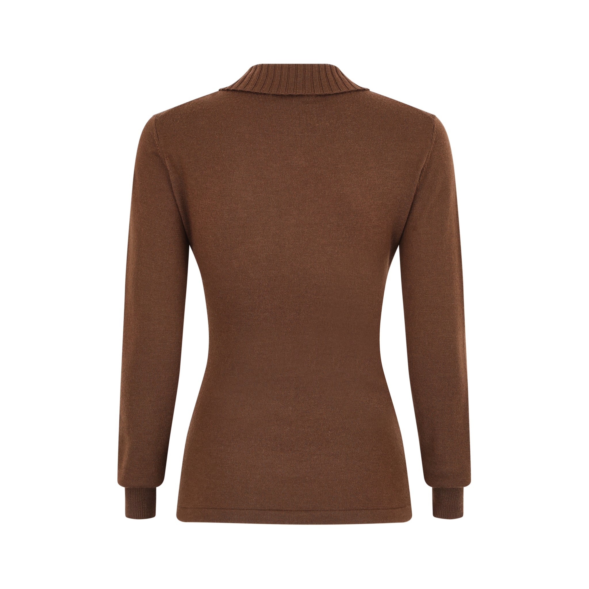 Contour Merino Mid Layer Top - Chocolate