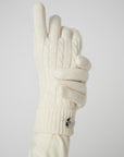 Cashmere Cable Gloves - Cream